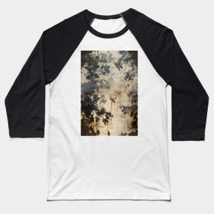 Abstract design of black leaves and vines Baseball T-Shirt